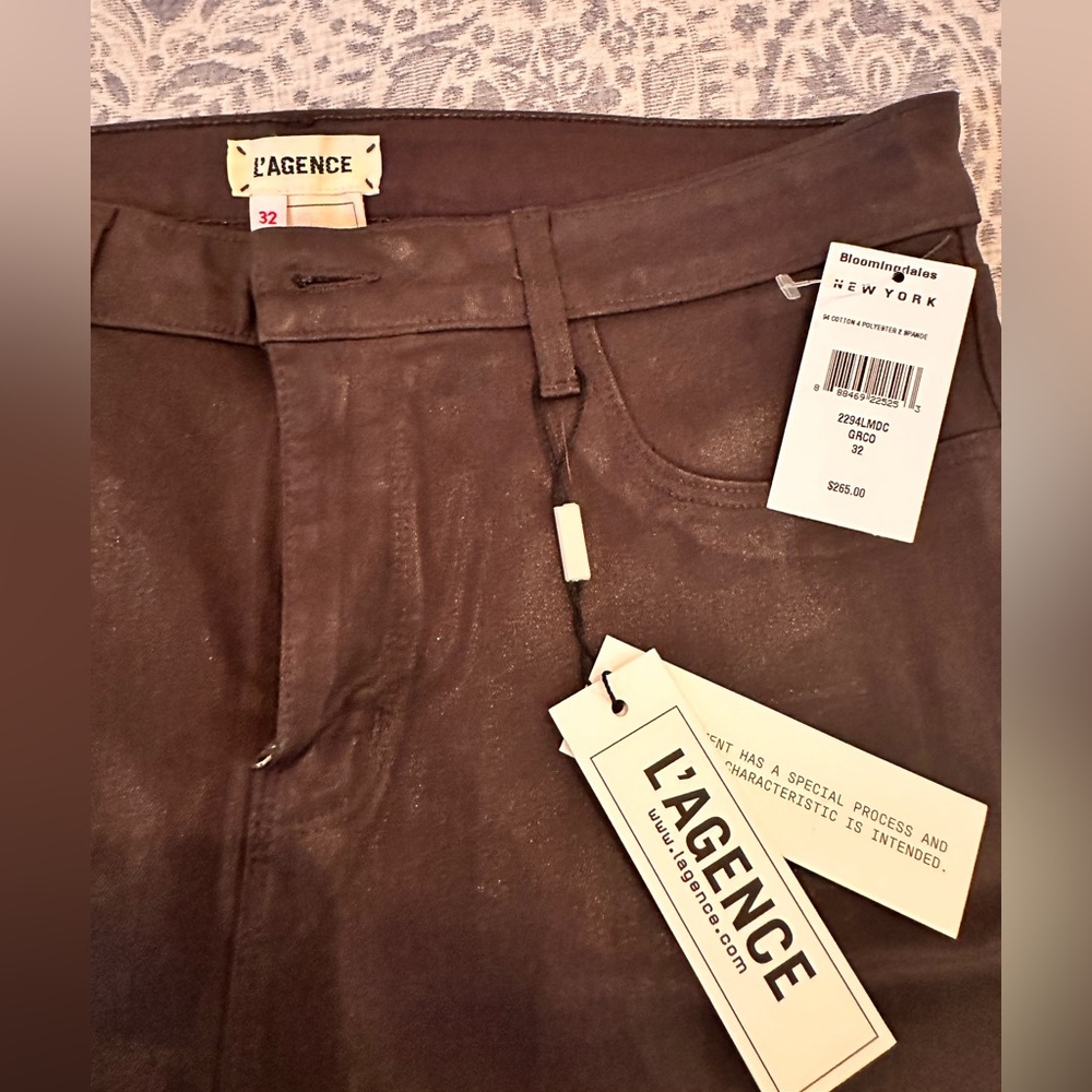 L’ageance Margot high rise skinny Paris size 32 grey stone coated